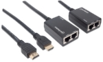 Imagen de Extensor HDMI sobre Ethernet 1080p con cables integrados