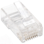 Imagen de PLUG RJ45 CAT5E SOLIDO UTP BOTE 100 PZAS ORO 15-MICRAS