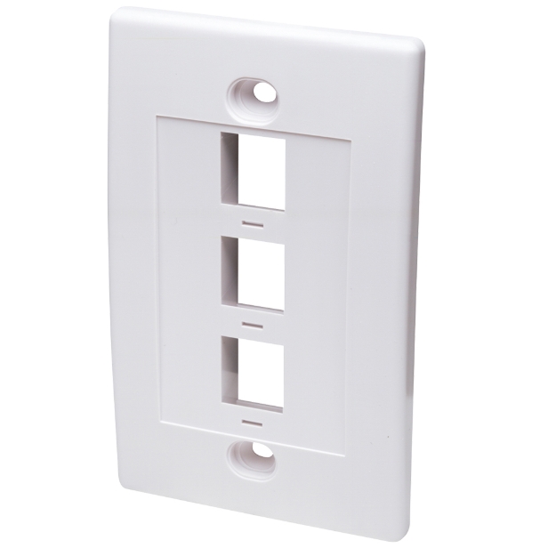Imagen de *TAPA (FACEPLATE) 3 PERFORACION BLANCO