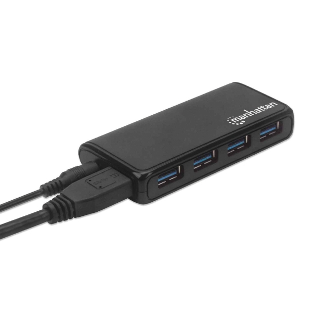 Imagen de Conector múltiple de 4 puertos para USB 3.2 Gen 1 con adaptador de alimentación