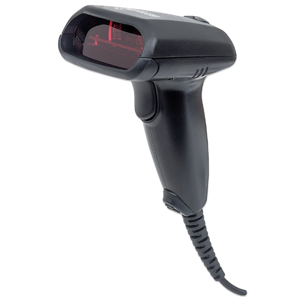 Imagen de LECTOR CODIGO BARRAS LASER ALCANCE 30CM USB Negro