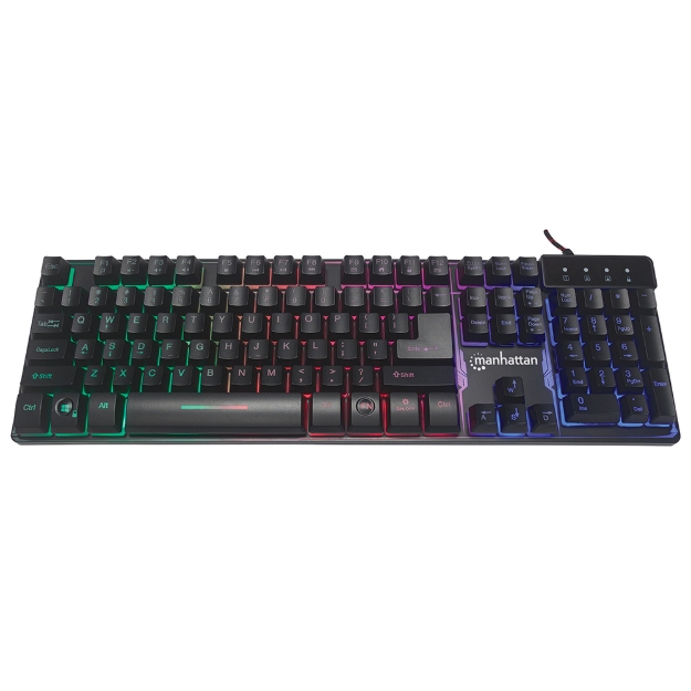 Imagen de Teclado Gaming USB 19 teclas multimedia, c/luz