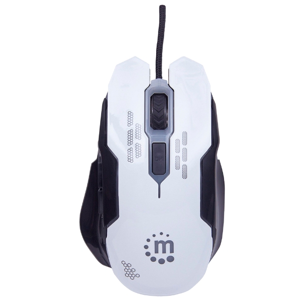 Imagen de Mouse Optico Gaming USB Blanco c/luz