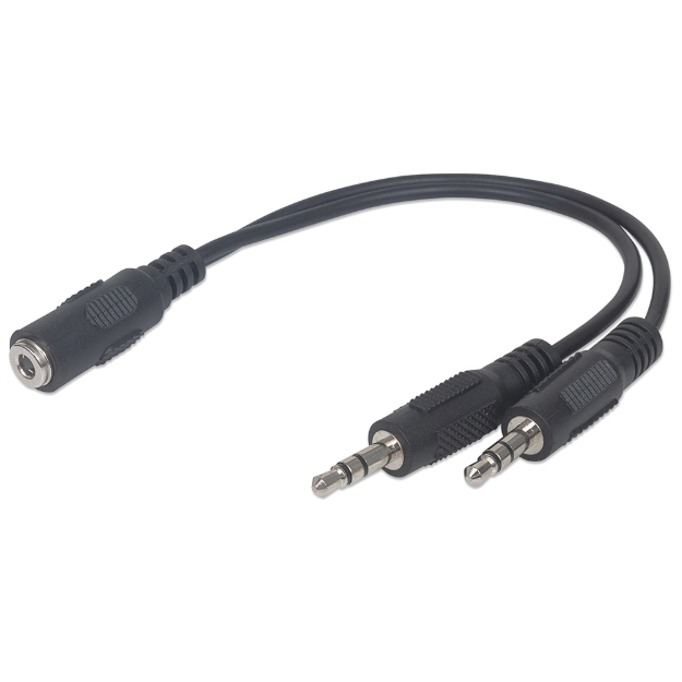 Imagen de Cable estereo 2x3.5mm M a  3.5mm H