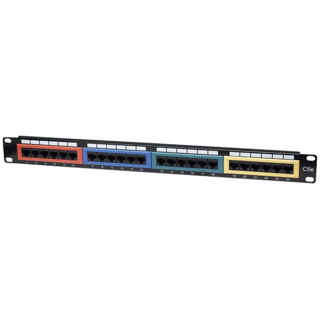 Imagen de Panel de Parcheo Cat5e con Código de Colores