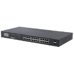 Imagen de Switch PoE+ de 24 puertos Gigabit Ethernet con 2 Puertos SFP y Pantalla LCD