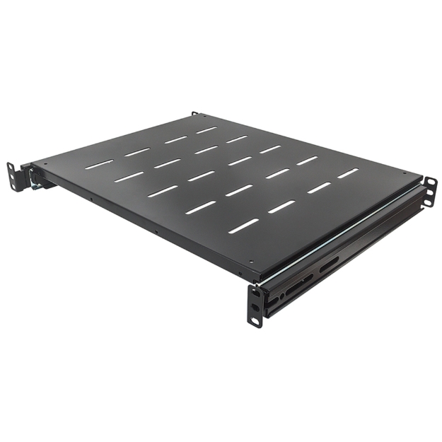Imagen de Charola Gabinete 19", 1U, Ajustable 37-60cm, Deslizable, Ventilada, 35kg