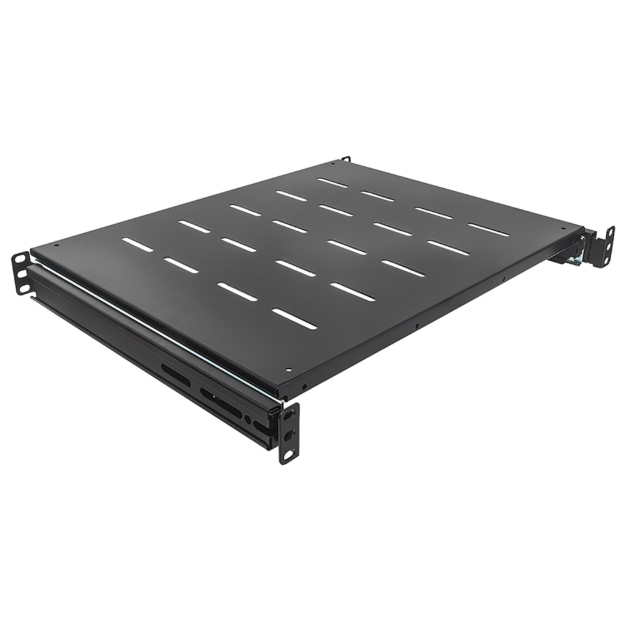 Imagen de Charola Gabinete 19", 1U, Deslizable, Ajustable 60-80cm, Ventilada, 35kg