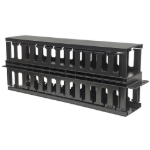 Imagen de Organizador Horizontal Doble 19" 2U Plastico 17cm