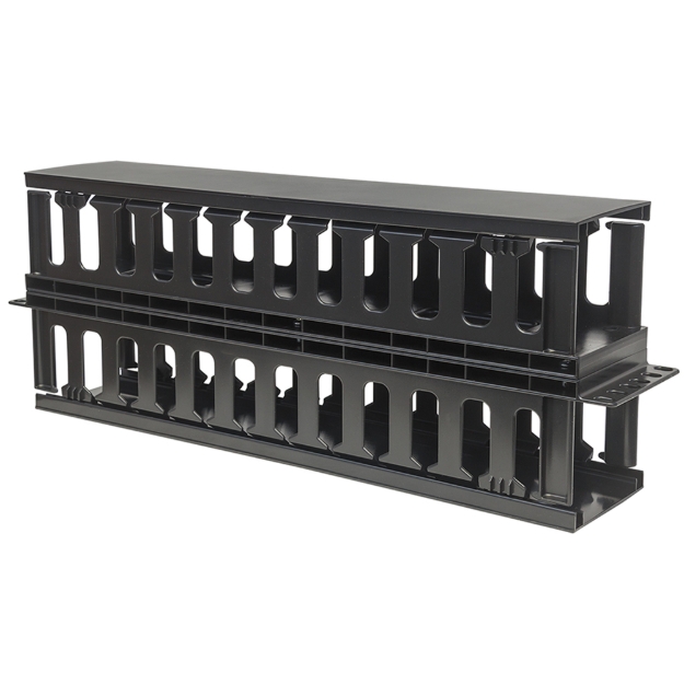 Imagen de Organizador Horizontal Doble 19" 2U Plastico 17cm