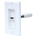 Imagen de Placa de pared (faceplate) con cople HDMI de 1 puerto, blanco