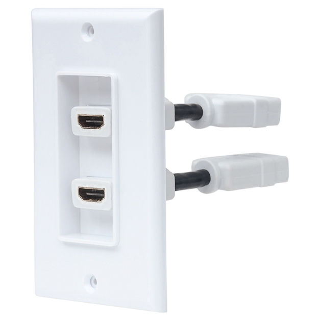 Imagen de Placa de pared de dos puertos HDMI