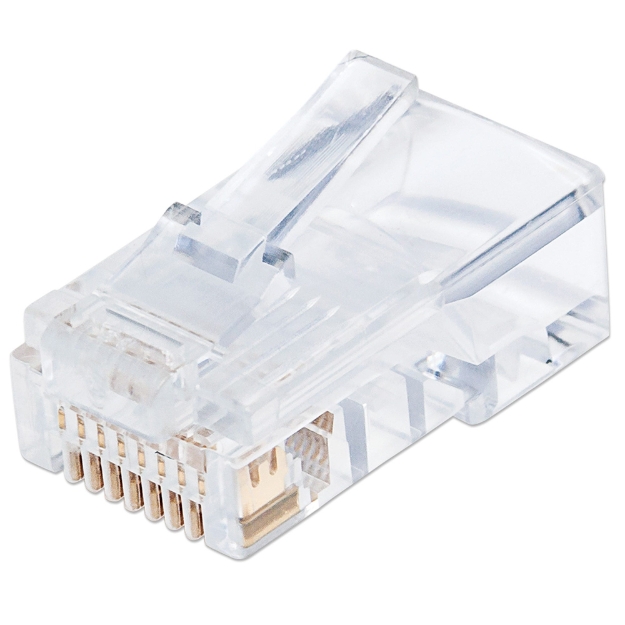 Imagen de PLUG RJ45 CAT 5e UTP MULTIFILAR PRO 100 Pzas