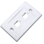 Imagen de TAPA (FACEPLATE) 2 PERFORACION BLANCO