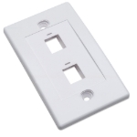 Imagen de TAPA (FACEPLATE) 2 PERFORACION BLANCO