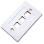 Imagen de *TAPA (FACEPLATE) 3 PERFORACION BLANCO