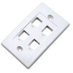 Imagen de TAPA (FACEPLATE) 4 PERFORACION BLANCO