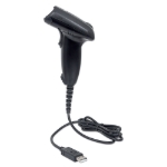 Imagen de LECTOR CODIGO BARRAS LASER ALCANCE 30CM USB Negro