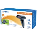 Imagen de LECTOR CODIGO BARRAS LASER ALCANCE 30CM USB Negro