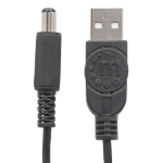 Imagen de Cable USB A-M Alim. 5.5mm 5V DC  1.0M, Negro