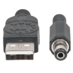 Imagen de Cable USB A-M Alim. 5.5mm 5V DC  1.0M, Negro