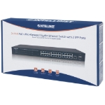 Imagen de Switch Administrable por Web Gigabit Ethernet de 24 puertos PoE+ y 2 puertos SFP