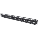 Imagen de PANEL PARCHEO SIN JACKS, 24 PTOS 1U P/JACK KEYSTONE