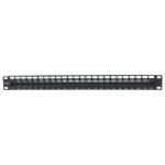 Imagen de PANEL PARCHEO SIN JACKS, 24 PTOS 1U P/JACK KEYSTONE