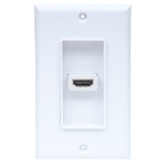 Imagen de Placa de pared (faceplate) con cople HDMI de 1 puerto, blanco