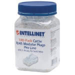 Imagen de PLUG RJ45 CAT5E SOLIDO UTP BOTE 100 PZAS ORO 50-MICRAS PRO