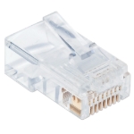 Imagen de PLUG RJ45 CAT 5e UTP MULTIFILAR PRO 100 Pzas