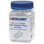 Imagen de PLUG RJ45 CAT 5e UTP MULTIFILAR PRO 100 Pzas
