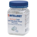 Imagen de PLUG RJ45 CAT6 MULTIFILAR UTP BOTE 90 PZAS ORO 50-MICRAS PRO