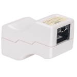 Imagen de COPLE RJ45-RJ45 CAT6 MODULAR BLANCO UTP CON FUNCION DE BLOQUEO