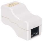 Imagen de COPLE RJ45-RJ45 CAT6 MODULAR BLANCO UTP CON FUNCION DE BLOQUEO