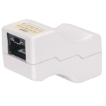 Imagen de COPLE RJ45-RJ45 CAT6 MODULAR BLANCO UTP CON FUNCION DE BLOQUEO