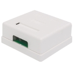 Imagen de CAJA PARA PARED ROSETA RJ45 CAT5e 2 Ptos C/BLOQUEO