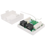 Imagen de CAJA PARA PARED ROSETA RJ45 CAT5e 2 Ptos C/BLOQUEO