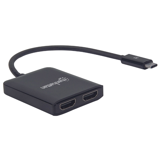 Imagen de Convertidor de USB-C a dos puertos HDMI – Hub MST
