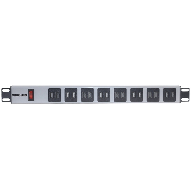 Imagen de Barra multicontacto con 16 salidas USB Tipo A para rack de 19" (NEMA 5-15)