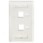 Imagen de TAPA (FACEPLATE)  Blanco 2 Perf. Etiqueta