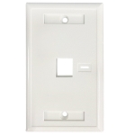 Imagen de TAPA (FACEPLATE)  Blanco 1 Perf. Etiqueta
