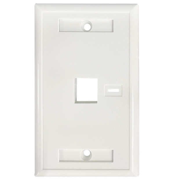 Imagen de TAPA (FACEPLATE)  Blanco 1 Perf. Etiqueta