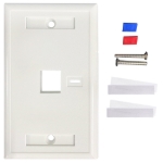 Imagen de TAPA (FACEPLATE)  Blanco 1 Perf. Etiqueta