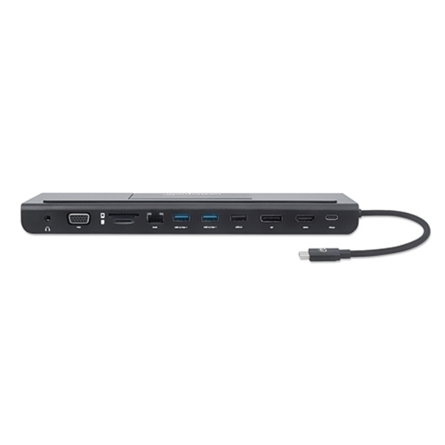 Imagen de Docking station de USB-C a 11 puertos, para tres monitores, con MST
