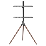 Imagen de Soporte TV c/tripode 32kg, 45" a 65" Aluminio, Acero y Madera, Ajuste Altura
