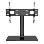 Imagen de Soporte TV p/mesa 45kg, 32" a 65" Altura Ajustable, Base de Vidrio