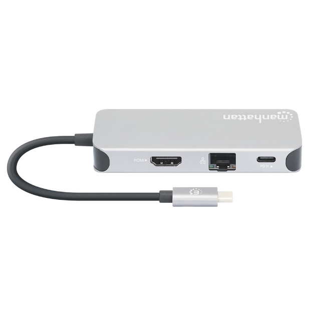 Imagen de Docking Station para conexión USB-C 8 en 1 con entrega de energía