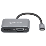Imagen de Docking Station de USB-C a HDMI y VGA, 4 en 1, con suministro de energía