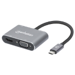 Imagen de Docking Station de USB-C a HDMI y VGA, 4 en 1, con suministro de energía